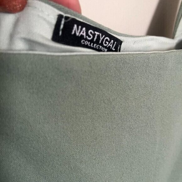 Nasty Gal Size 4 Mint Green Dress with Slit - Picture 5 of 7